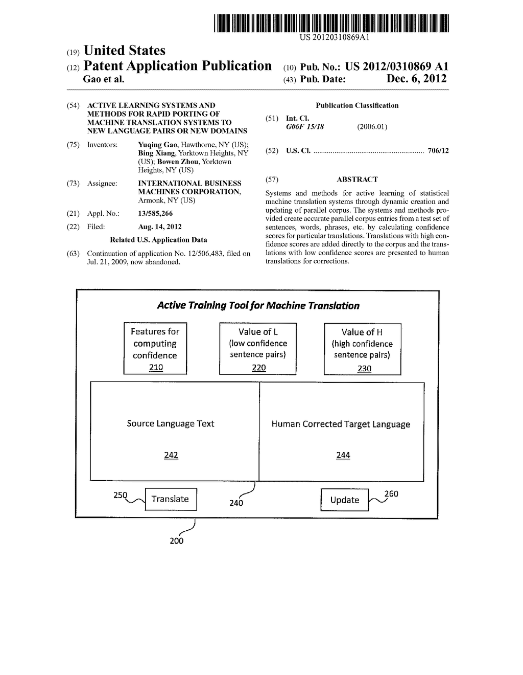 ACTIVE LEARNING SYSTEMS AND METHODS FOR RAPID PORTING OF MACHINE     TRANSLATION SYSTEMS TO NEW LANGUAGE PAIRS OR NEW DOMAINS - diagram, schematic, and image 01