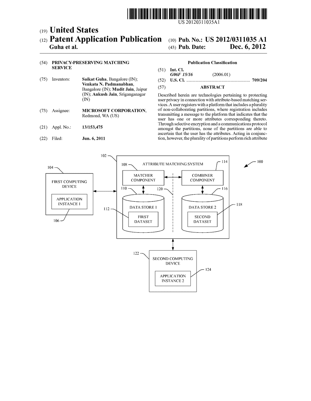 PRIVACY-PRESERVING MATCHING SERVICE - diagram, schematic, and image 01