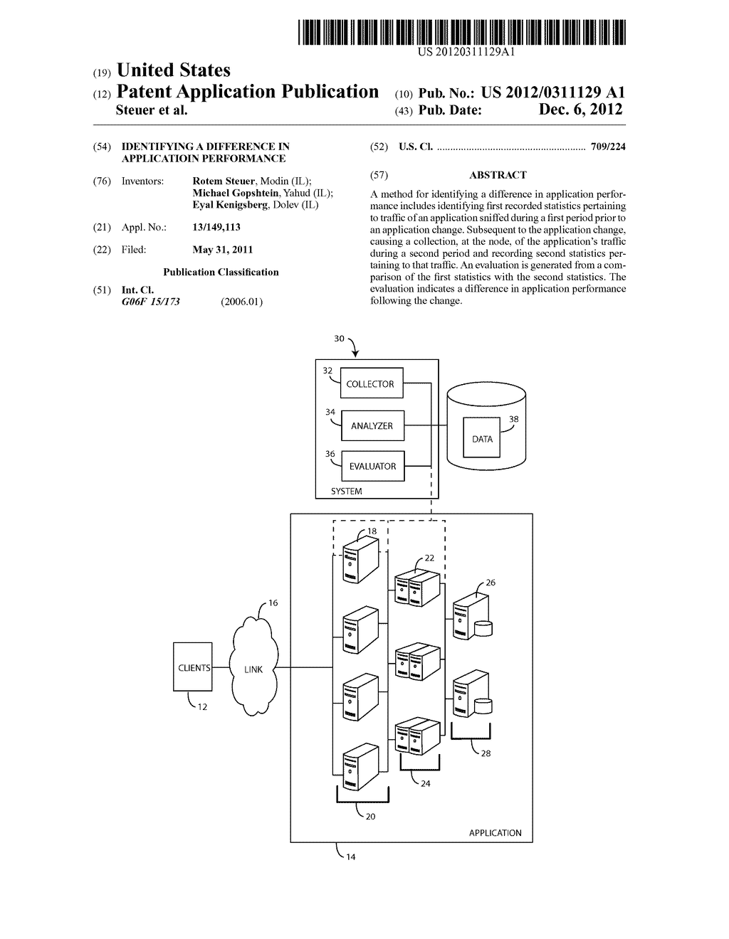 IDENTIFYING A DIFFERENCE IN APPLICATIOIN PERFORMANCE - diagram, schematic, and image 01