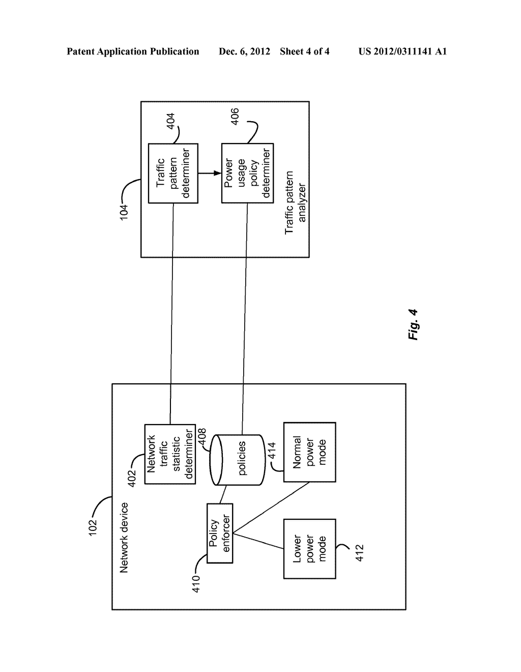 Dynamic Power Usage Management Based on Historical Traffic Pattern Data     for Network Devices - diagram, schematic, and image 05