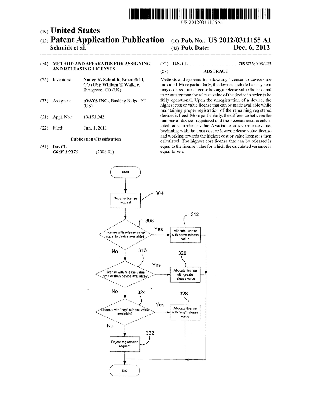 METHOD AND APPARATUS FOR ASSIGNING AND RELEASING LICENSES - diagram, schematic, and image 01