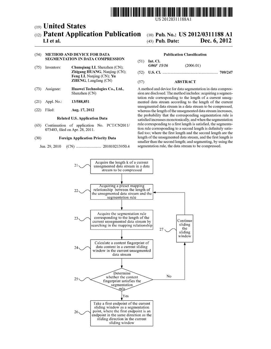 Method and Device for Data Segmentation in Data Compression - diagram, schematic, and image 01