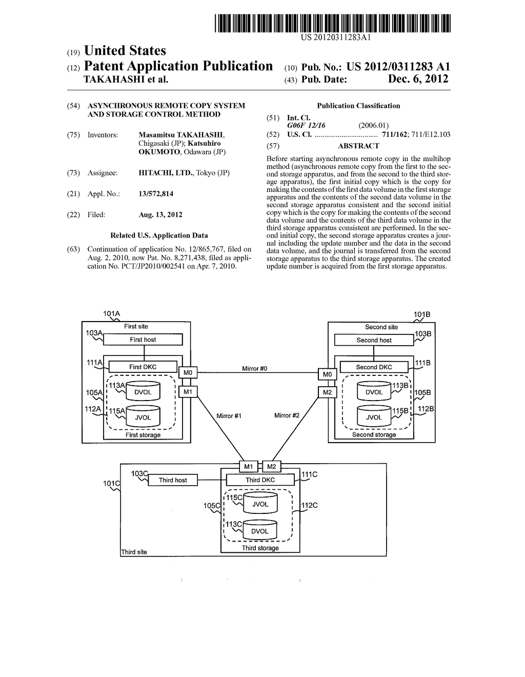 ASYNCHRONOUS REMOTE COPY SYSTEM AND STORAGE CONTROL METHOD - diagram, schematic, and image 01