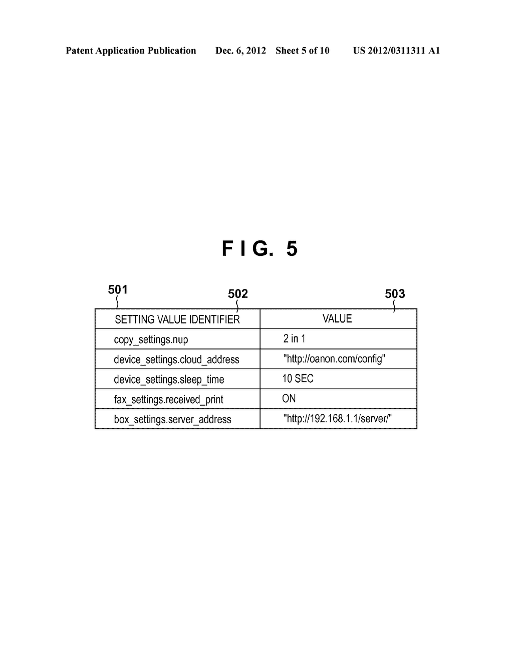 SETTING VALUE MANAGEMENT APPARATUS AND MANAGEMENT METHOD THEREOF - diagram, schematic, and image 06