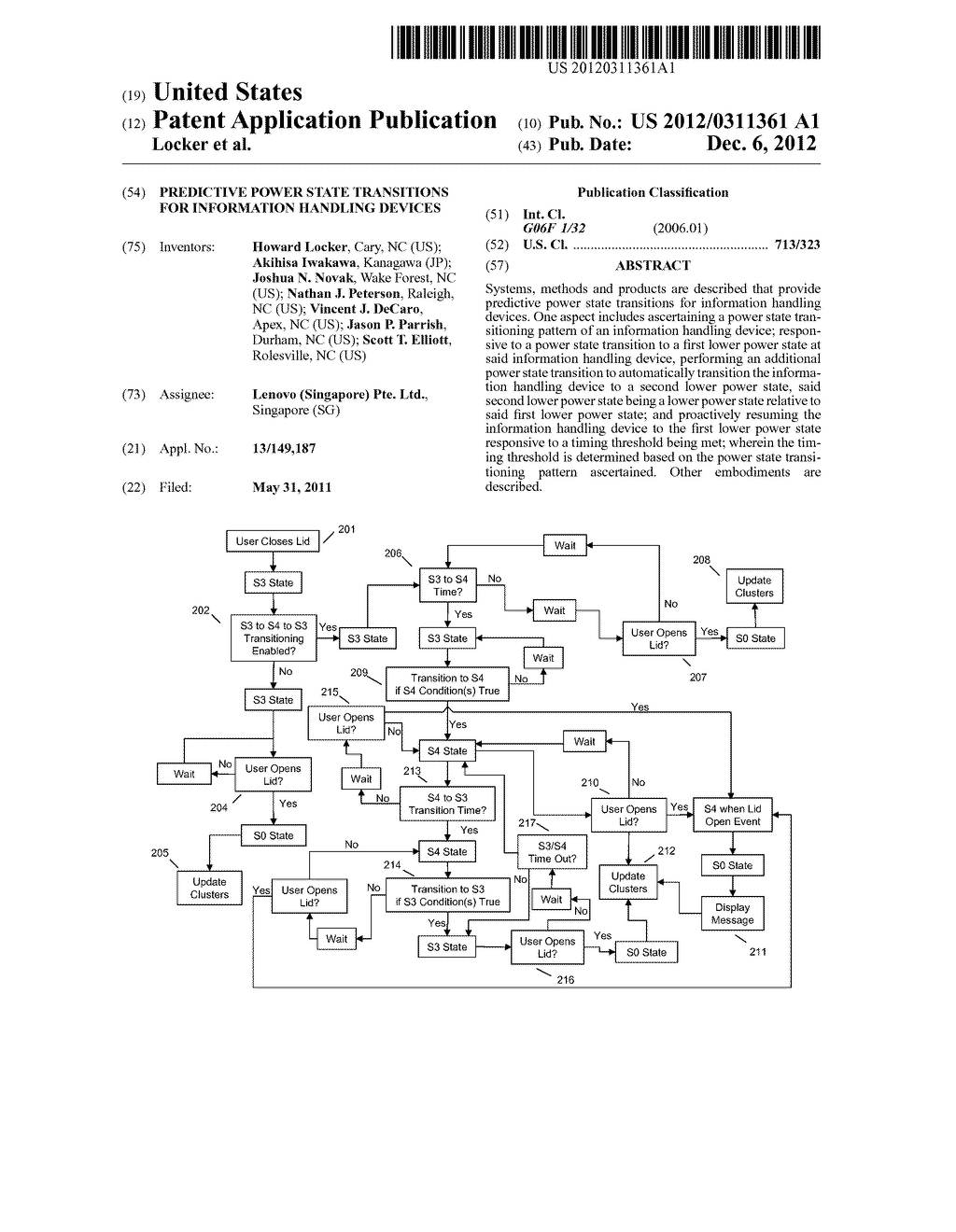 PREDICTIVE POWER STATE TRANSITIONS FOR INFORMATION HANDLING DEVICES - diagram, schematic, and image 01