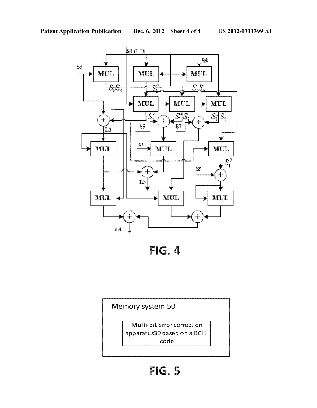 MULTI-BIT ERROR CORRECTION METHOD AND APPARATUS BASED ON A BCH CODE AND     MEMORY SYSTEM - diagram, schematic, and image 05