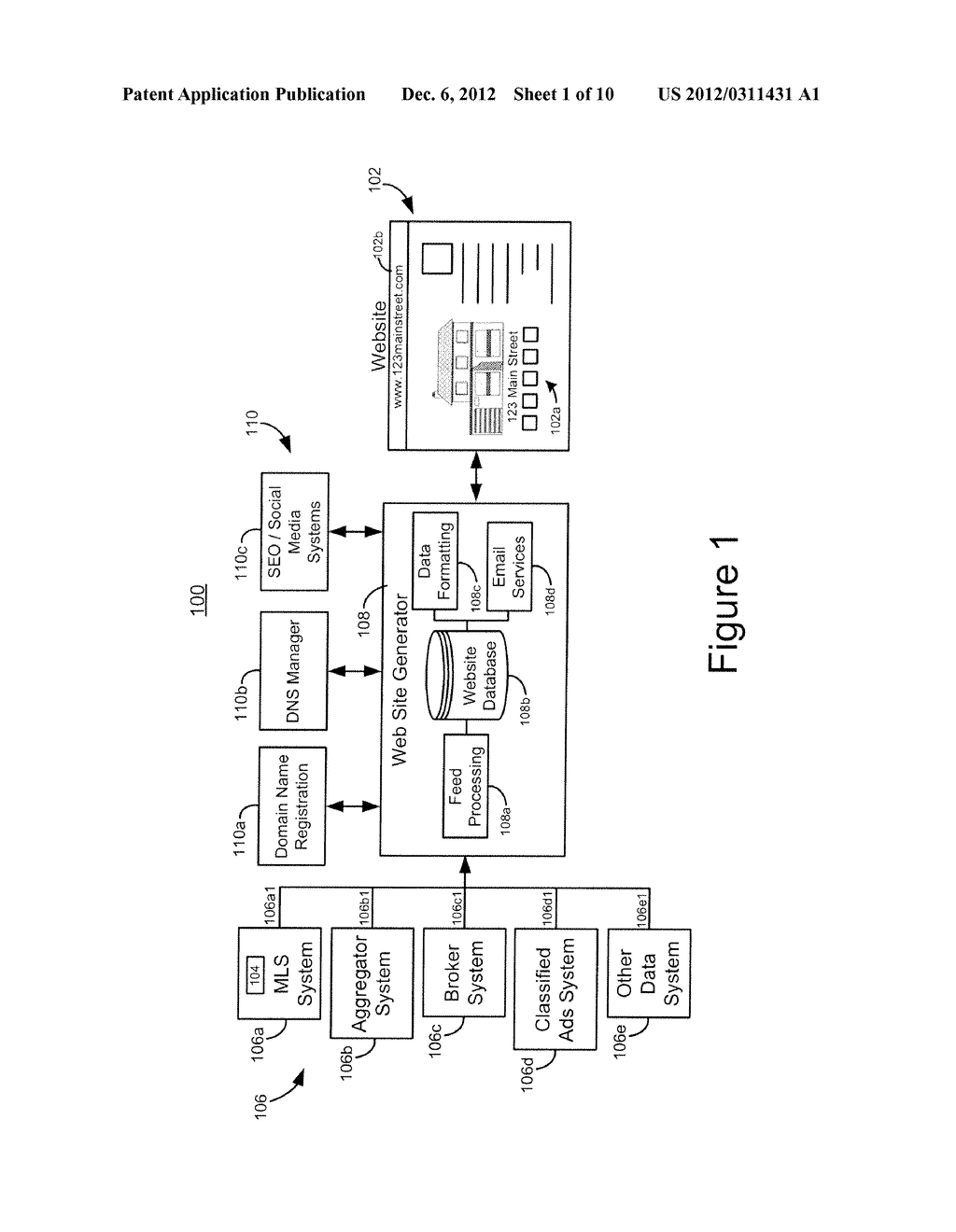SYSTEM AND METHOD FOR AUTOMATICALLY GENERATING A SINGLE PROPERTY WEBSITE - diagram, schematic, and image 02