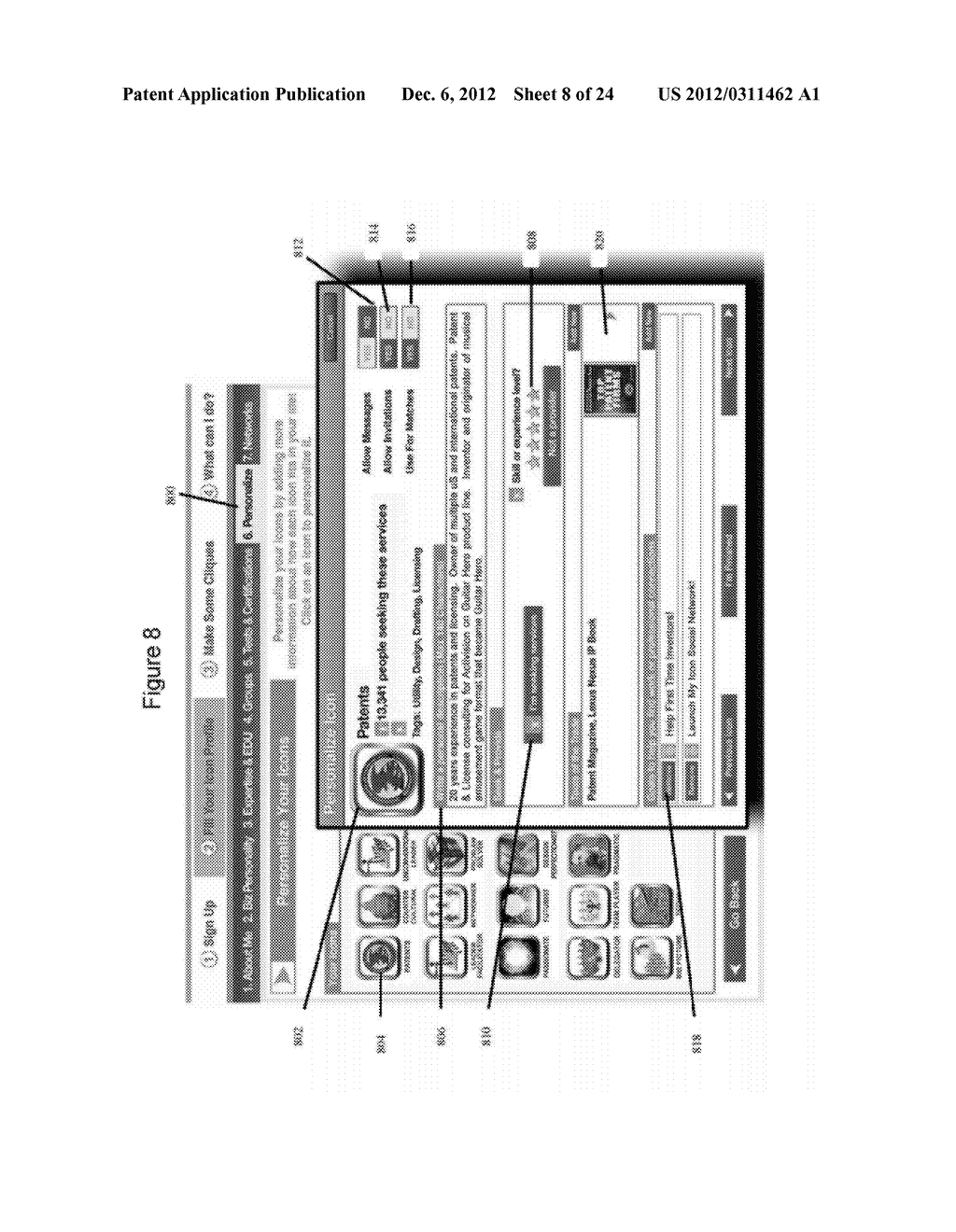 SYSTEM AND METHOD FOR AN INTERACTIVE MOBILE-OPTIMIZED ICON-BASED     PROFESSIONAL PROFILE DISPLAY AND ASSOCIATED SEARCH, MATCHING AND SOCIAL     NETWORK - diagram, schematic, and image 09