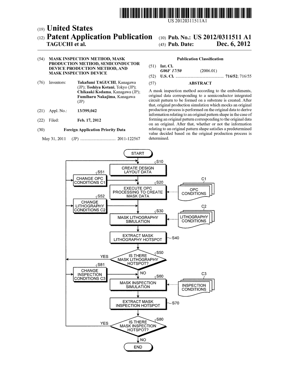 MASK INSPECTION METHOD, MASK PRODUCTION METHOD, SEMICONDUCTOR DEVICE     PRODUCTION METHOD, AND MASK INSPECTION DEVICE - diagram, schematic, and image 01