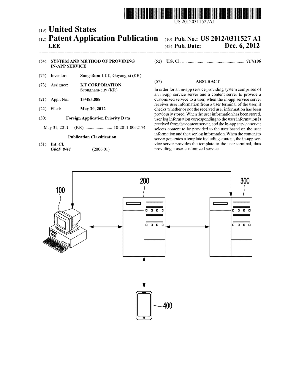 SYSTEM AND METHOD OF PROVIDING IN-APP SERVICE - diagram, schematic, and image 01