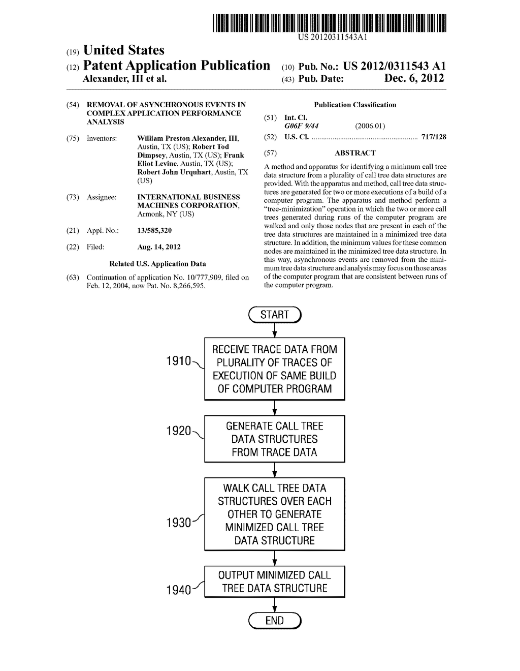 REMOVAL OF ASYNCHRONOUS EVENTS IN COMPLEX APPLICATION PERFORMANCE ANALYSIS - diagram, schematic, and image 01