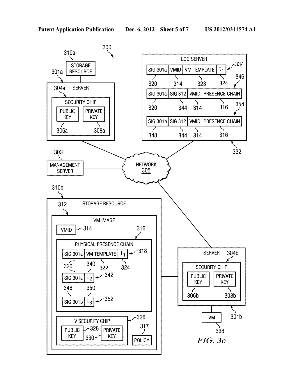 SYSTEM AND METHOD FOR PROVIDING EVIDENCE OF THE PHYSICAL PRESENCE OF     VIRTUAL MACHINES - diagram, schematic, and image 06