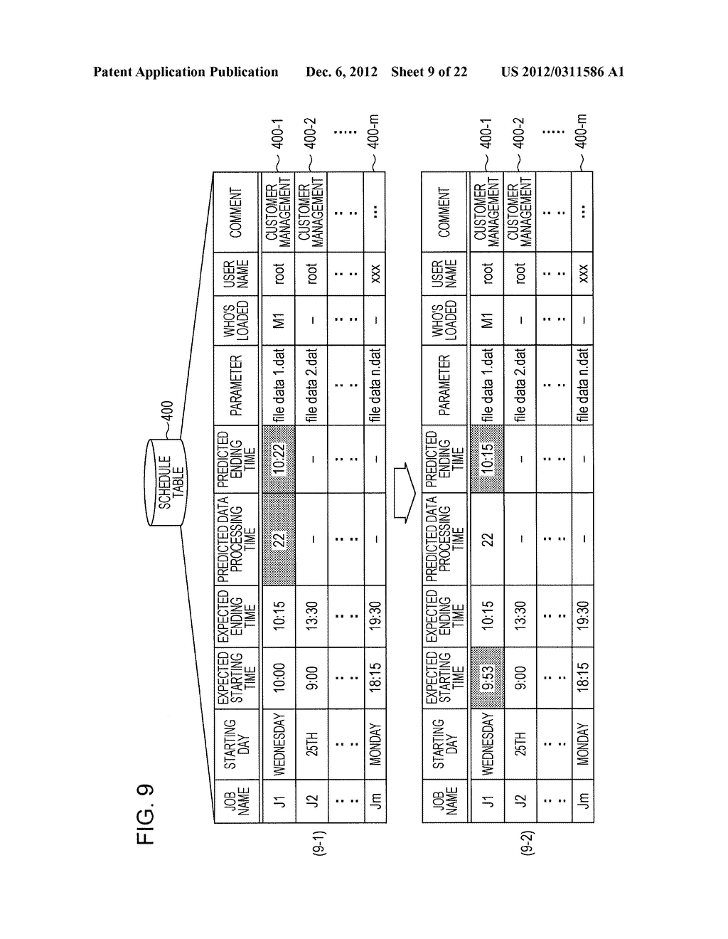 APPARATUS AND METHOD FOR PREDICTING A PROCESSING TIME OF A COMPUTER - diagram, schematic, and image 10