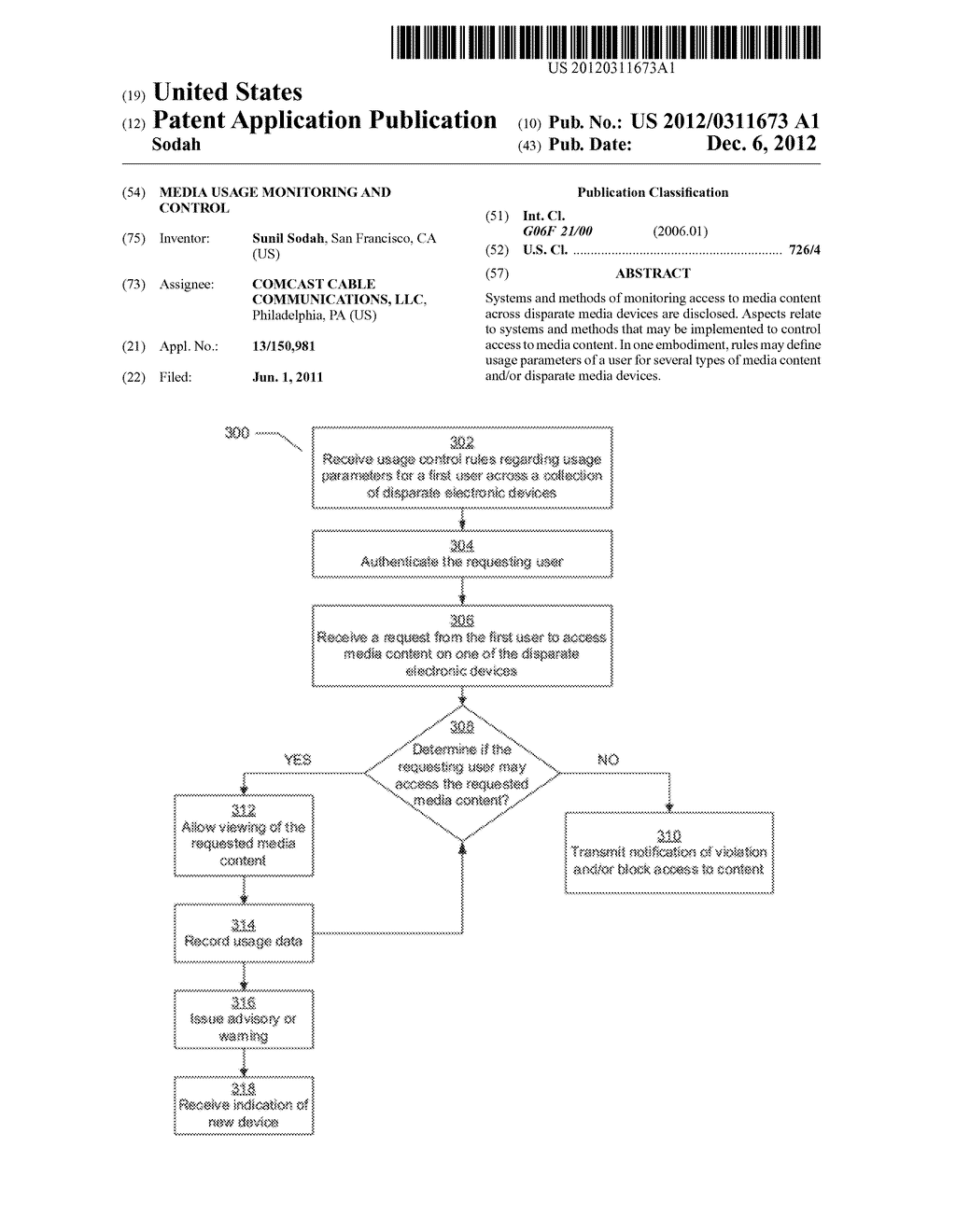 MEDIA USAGE MONITORING AND CONTROL - diagram, schematic, and image 01