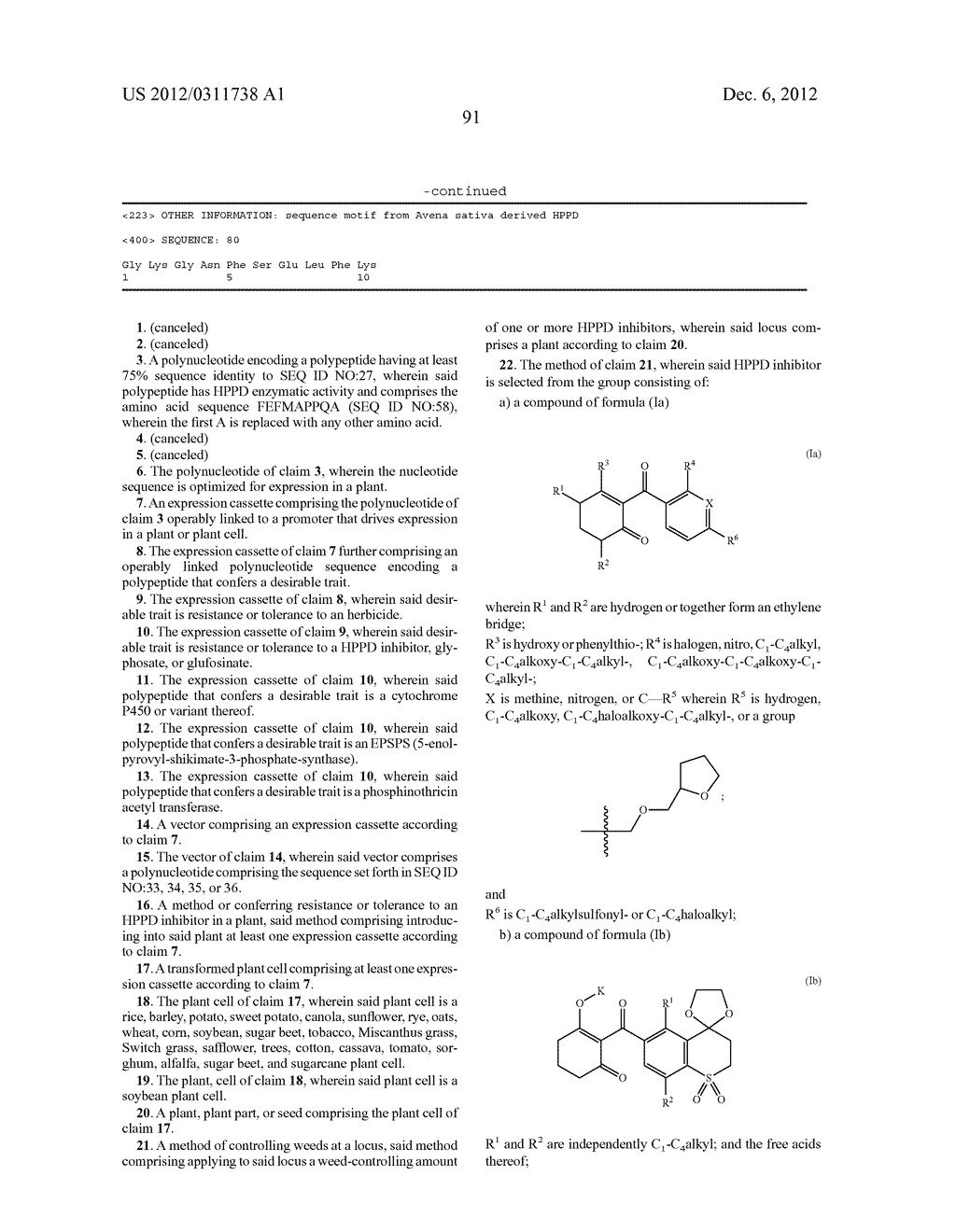 MUTANT HYDROXYPHENYLPYRUVATE DIOXYGENASE POLYPEPTIDES AND METHODS OF USE - diagram, schematic, and image 103