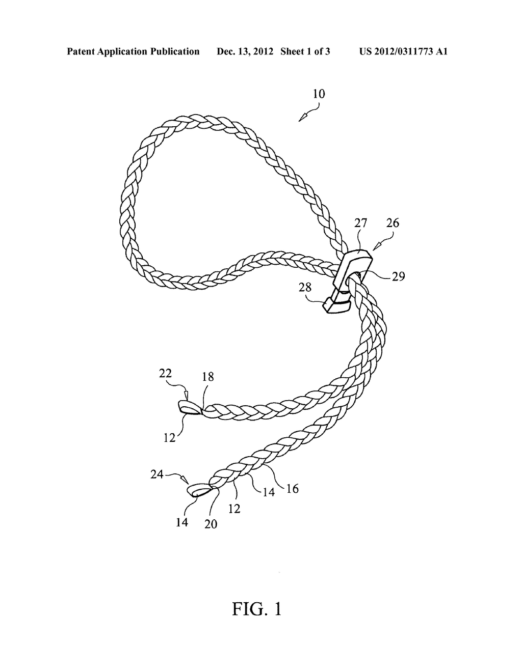 Braided goggle strap - diagram, schematic, and image 02