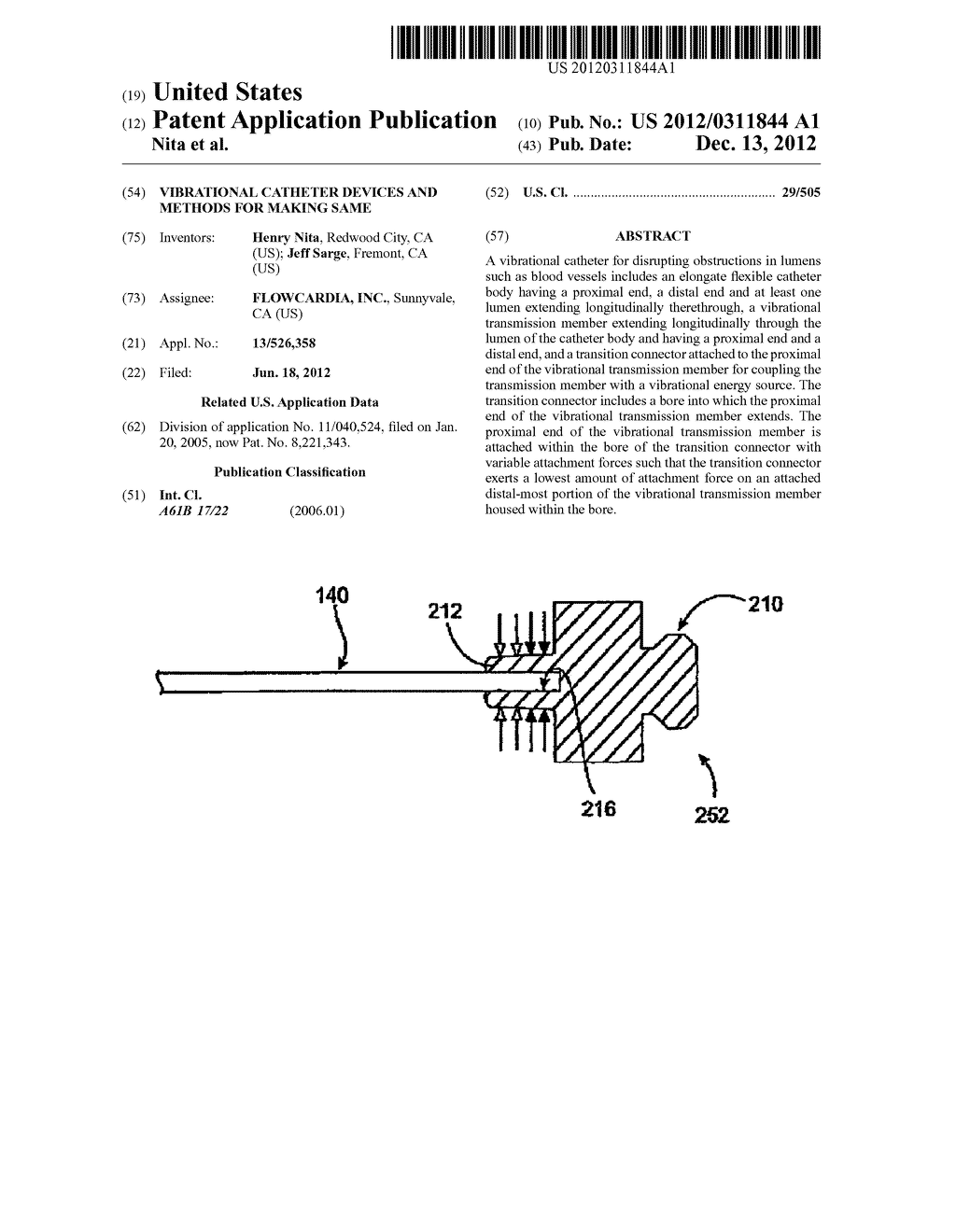 VIBRATIONAL CATHETER DEVICES AND METHODS FOR MAKING SAME - diagram, schematic, and image 01