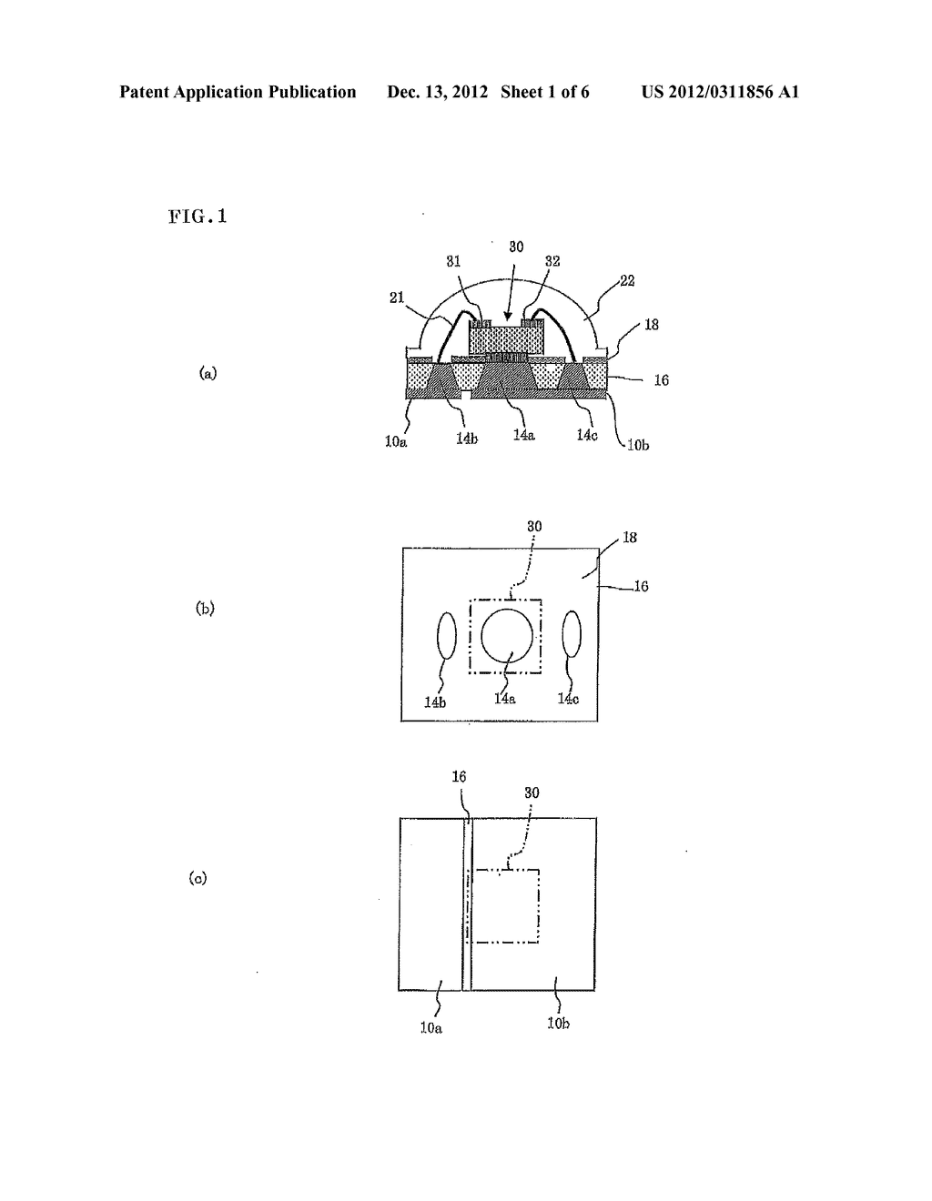 SUBSTRATE FOR MOUNTING LIGHT-EMITTING ELEMENT AND METHOD FOR PRODUCING     SAME - diagram, schematic, and image 02