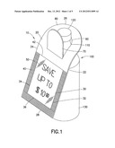 HANGING PLACARD WITH POUCH AND RELATED METHOD OF MANUFACTURING diagram and image