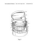 WASTE DISPOSAL DEVICE INCLUDING A DIAPHRAGM FOR TWISTING A FLEXIBLE TUBING     DISPENSED FROM A CARTRIDGE diagram and image