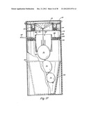 WASTE DISPOSAL DEVICE INCLUDING A DIAPHRAGM FOR TWISTING A FLEXIBLE TUBING     DISPENSED FROM A CARTRIDGE diagram and image