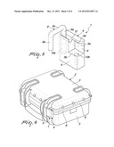 LOCKING DEVICE, PARTICULARLY FOR CONTAINERS OF THE TYPE OF SUITCASES,     TRUNKS AND THE LIKE diagram and image