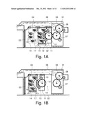 INTAGLIO PRINTING PRESS WITH MOBILE CARRIAGE SUPPORTING INK-COLLECTING     CYLINDER diagram and image