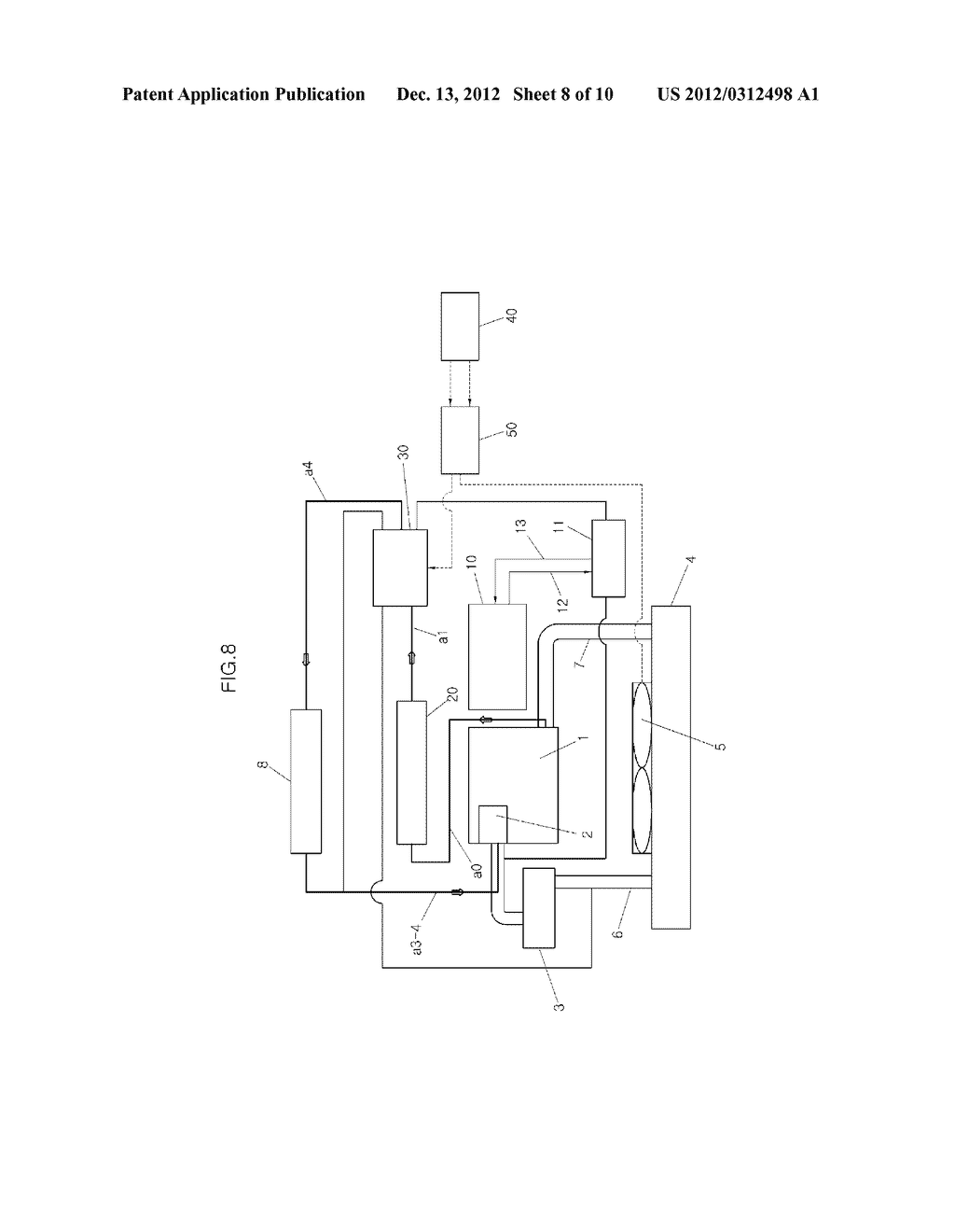 INTEGRATED HEAT MANAGEMENT SYSTEM IN VEHICLE AND HEAT MANAGEMENT METHOD     USING THE SAME - diagram, schematic, and image 09