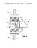 INSTALLATION FOR CONVEYING ITEMS CONSISTING OF A THERMOPLASTIC MATERIAL diagram and image