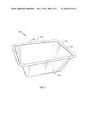 ONE COMPARTMENT FOOD TRAY diagram and image