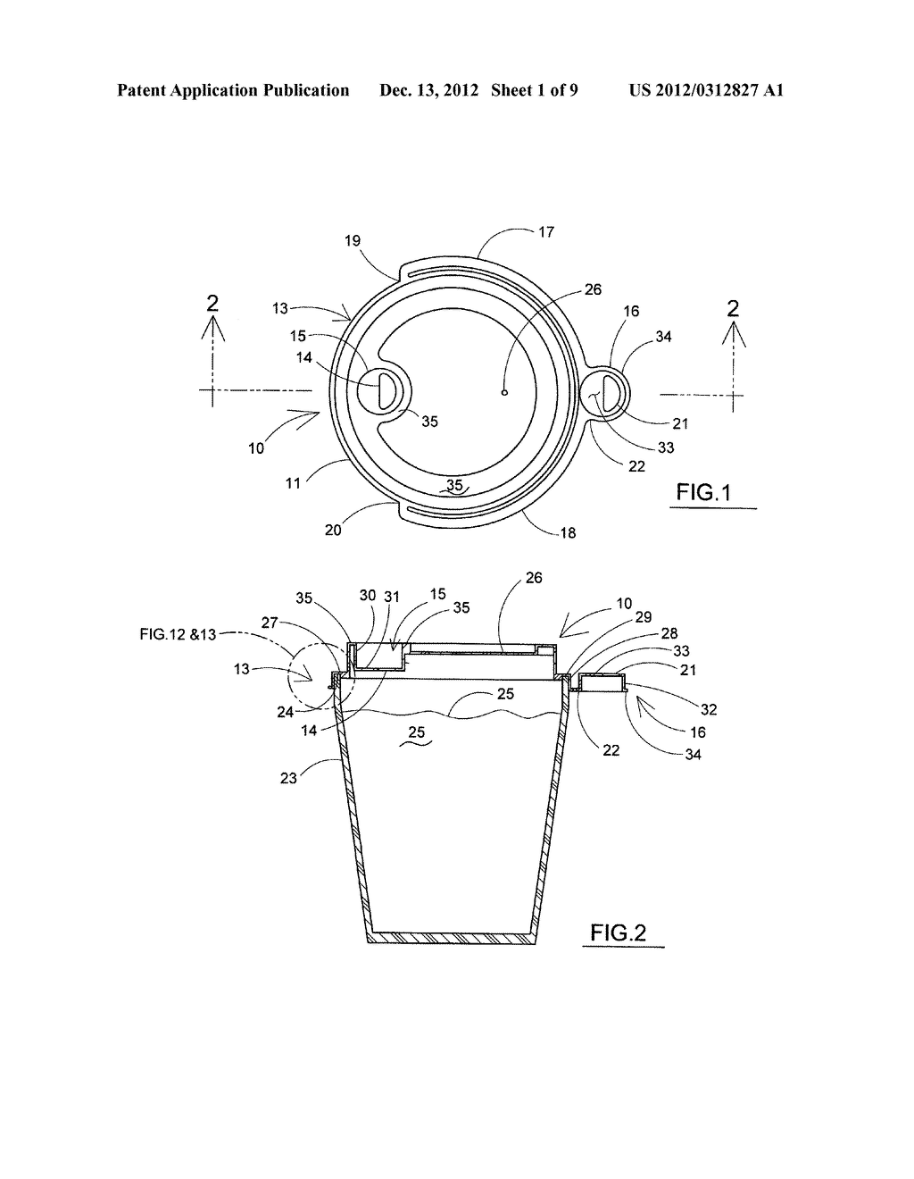 Drinking Cup Lid Having a Sealing Plug Attached With Two Arms - diagram, schematic, and image 02
