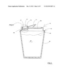 Drinking Cup Lid Having a Sealing Plug Attached With Two Arms diagram and image