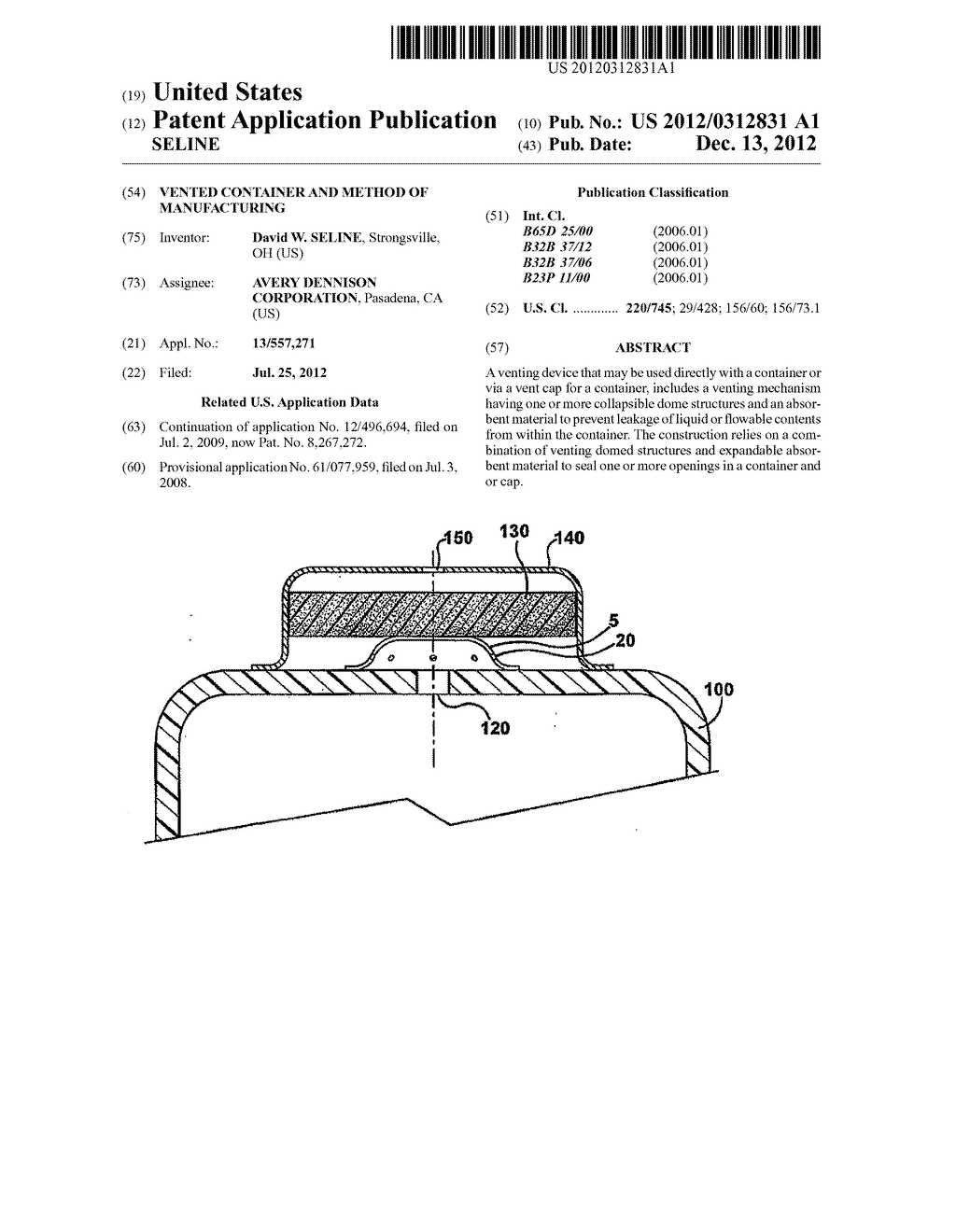 VENTED CONTAINER AND METHOD OF MANUFACTURING - diagram, schematic, and image 01