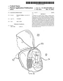 Backpack hood strap diagram and image