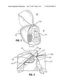 Backpack hood strap diagram and image