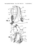 Backpack hood strap diagram and image