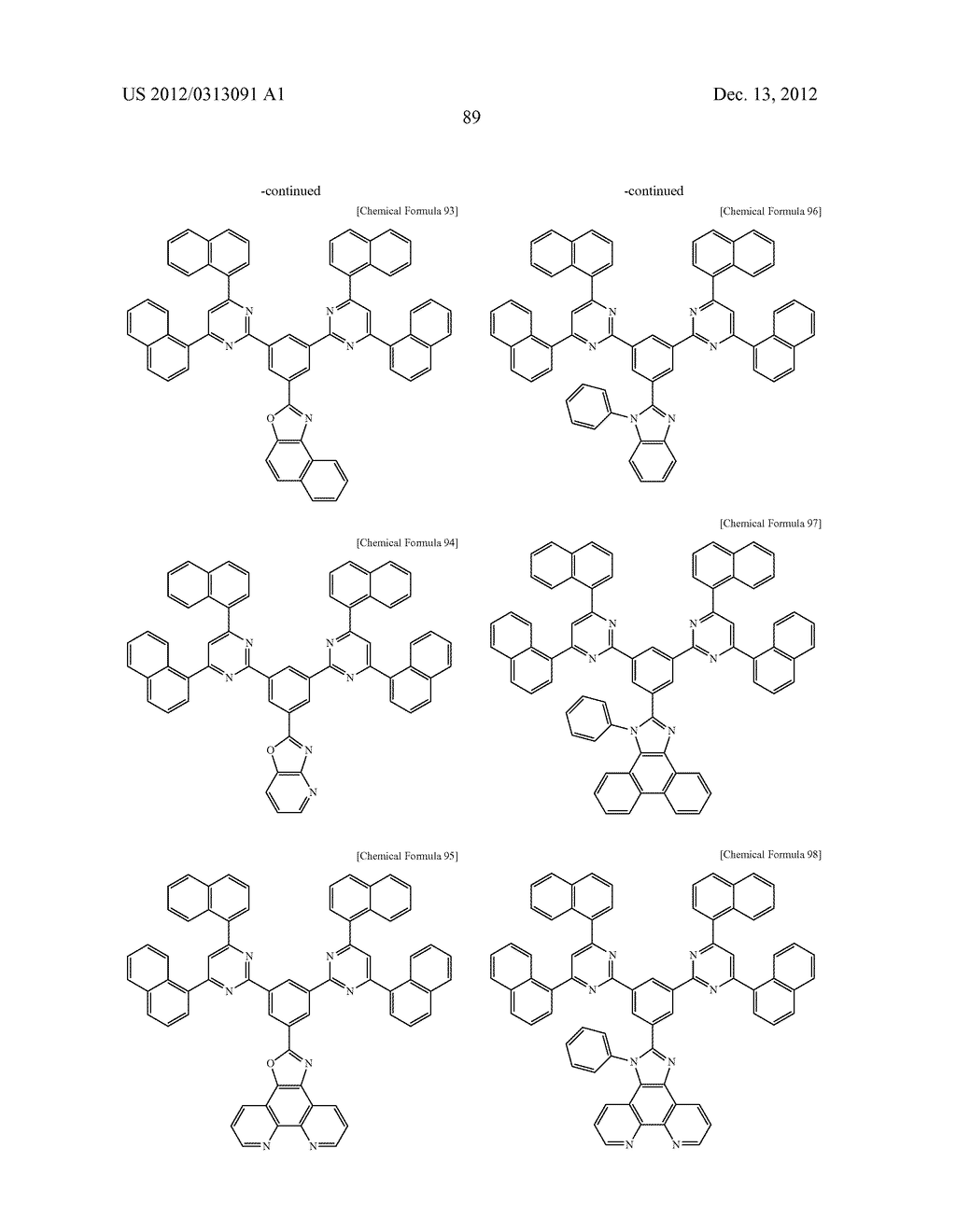 COMPOUND FOR AN ORGANIC PHOTOELECTRIC DEVICE, ORGANIC PHOTOELECTRIC DEVICE     INCLUDING THE SAME, AND DISPLAY DEVICE INCLUDING THE ORGANIC     PHOTOELECTRIC DEVICE - diagram, schematic, and image 97