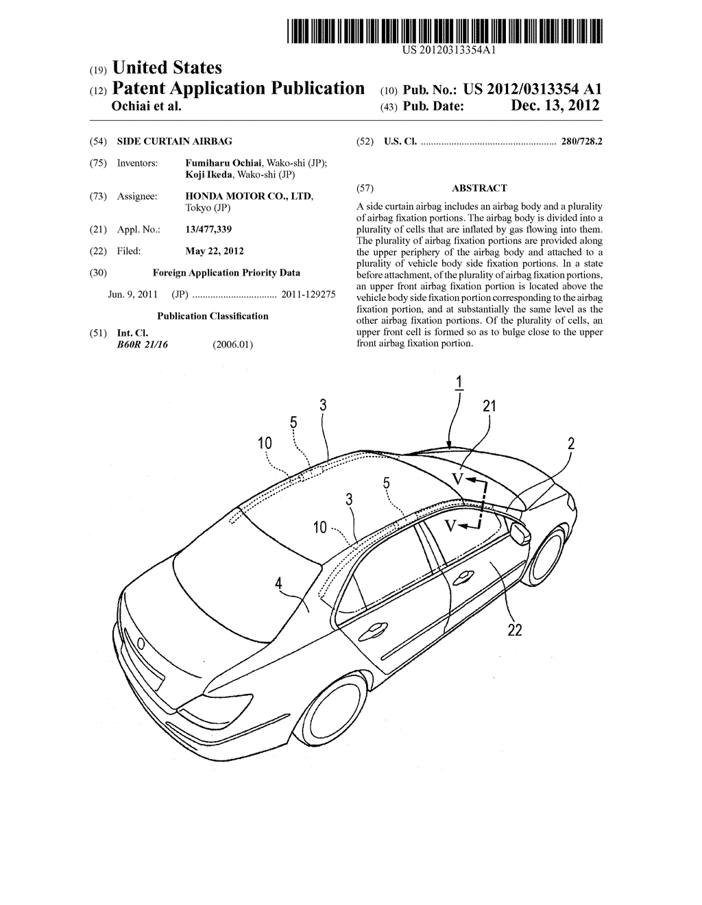 SIDE CURTAIN AIRBAG - diagram, schematic, and image 01