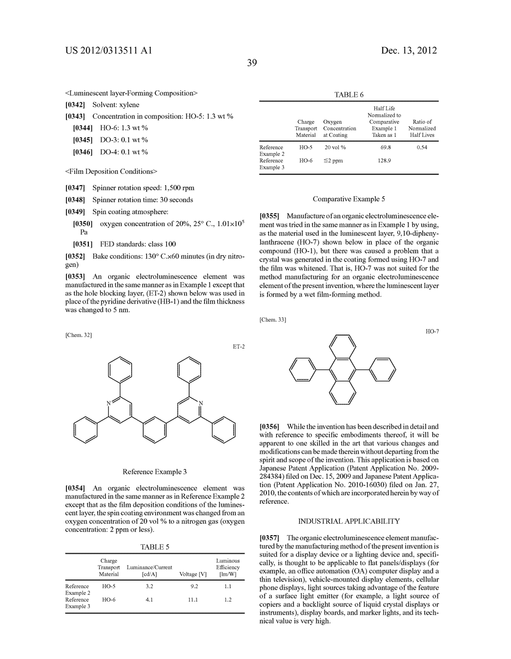 METHOD FOR MANUFACTURING ORGANIC ELECTROLUMINESCENCE ELEMENT, ORGANIC     ELECTROLUMINESCENCE ELEMENT, DISPLAY DEVICE AND LIGHTING DEVICE - diagram, schematic, and image 41