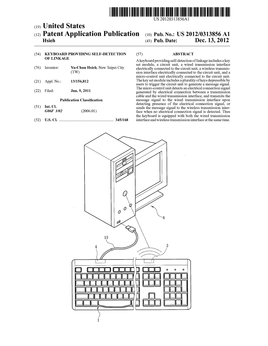 KEYBOARD PROVIDING SELF-DETECTION OF LINKAGE - diagram, schematic, and image 01