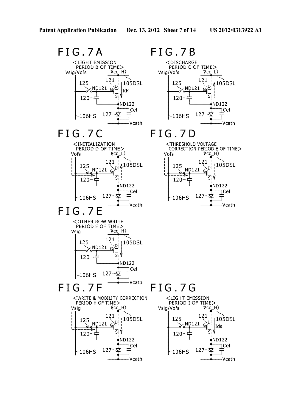 DISPLAY DEVICE, PIXEL CIRCUIT, ELECTRONIC APPARATUS, AND METHOD OF DRIVING     DISPLAY DEVICE - diagram, schematic, and image 08