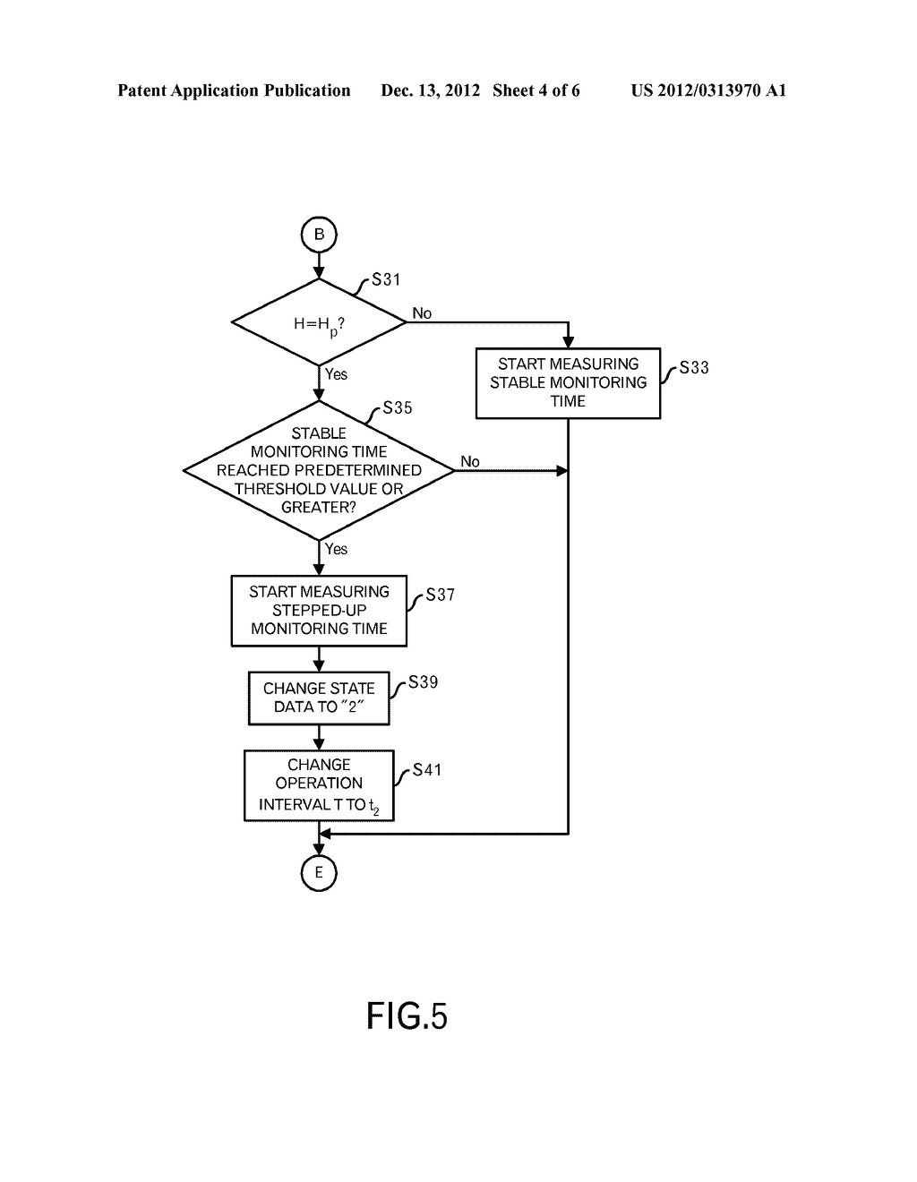 PORTABLE TERMINAL, AND OPERATION INTERVAL SETTING METHOD - diagram, schematic, and image 05