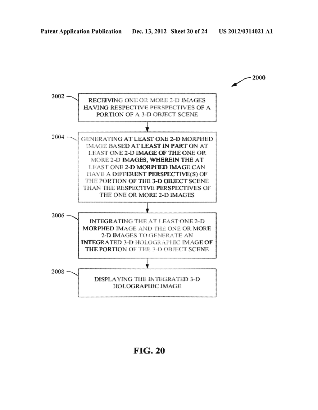 GENERATING AN AERIAL DISPLAY OF THREE-DIMENSIONAL IMAGES FROM A SINGLE     TWO-DIMENSIONAL IMAGE OR A SEQUENCE OF TWO-DIMENSIONAL IMAGES - diagram, schematic, and image 21