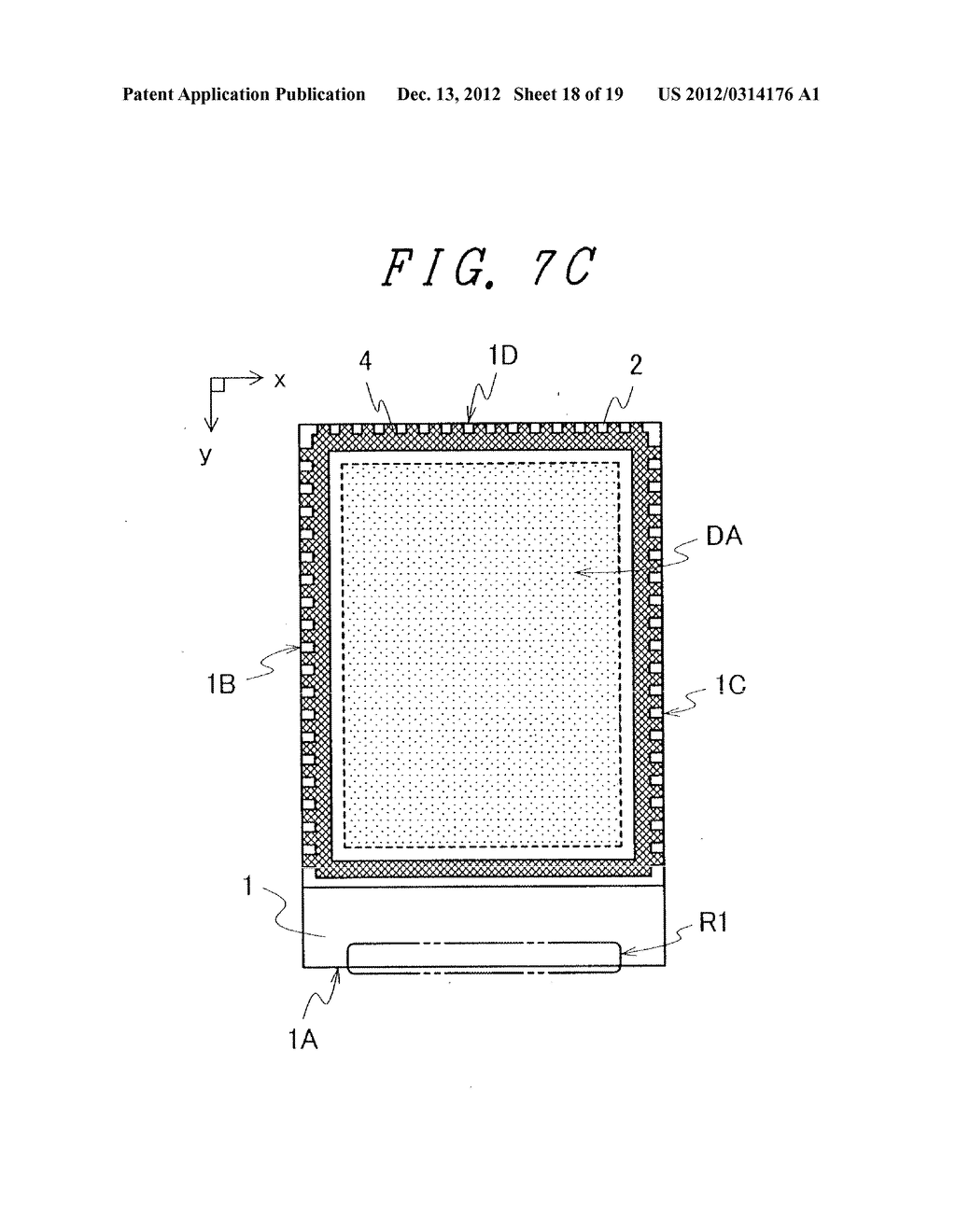 DISPLAY DEVICE WITH SUFFICIENT ADHESIVE STRENGTH FOR SEALING MATERIAL - diagram, schematic, and image 19