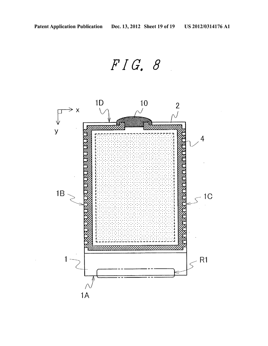 DISPLAY DEVICE WITH SUFFICIENT ADHESIVE STRENGTH FOR SEALING MATERIAL - diagram, schematic, and image 20