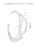 Eyeglass frame assembly adaptable to lenses of different curvatures diagram and image