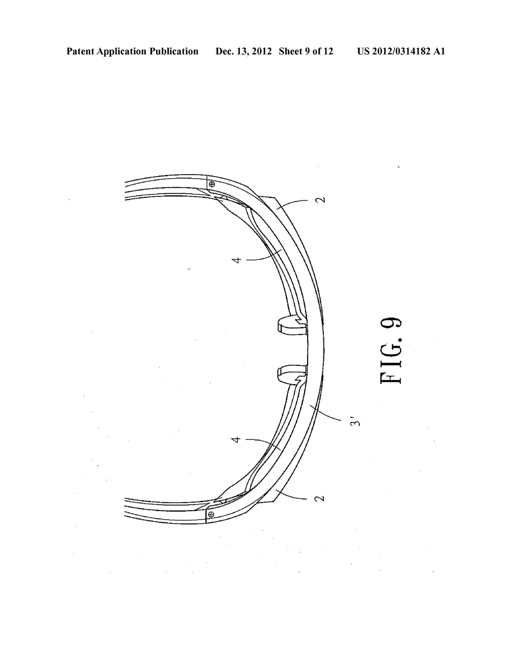 Eyeglass frame assembly adaptable to lenses of different curvatures - diagram, schematic, and image 10