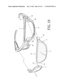 Eyeglass frame assembly adaptable to lenses of different curvatures diagram and image