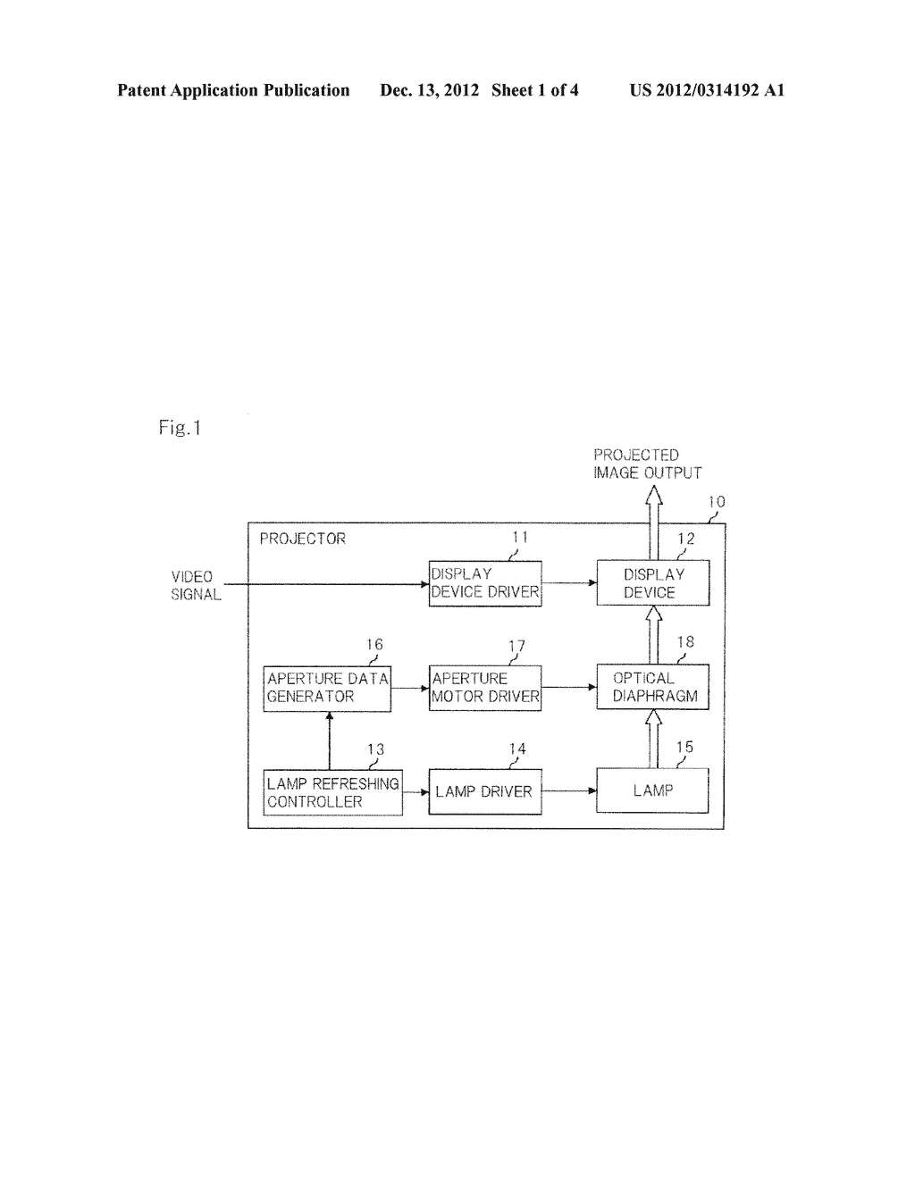 PROJECTOR AND METHOD FOR CONTROLLING SAME - diagram, schematic, and image 02