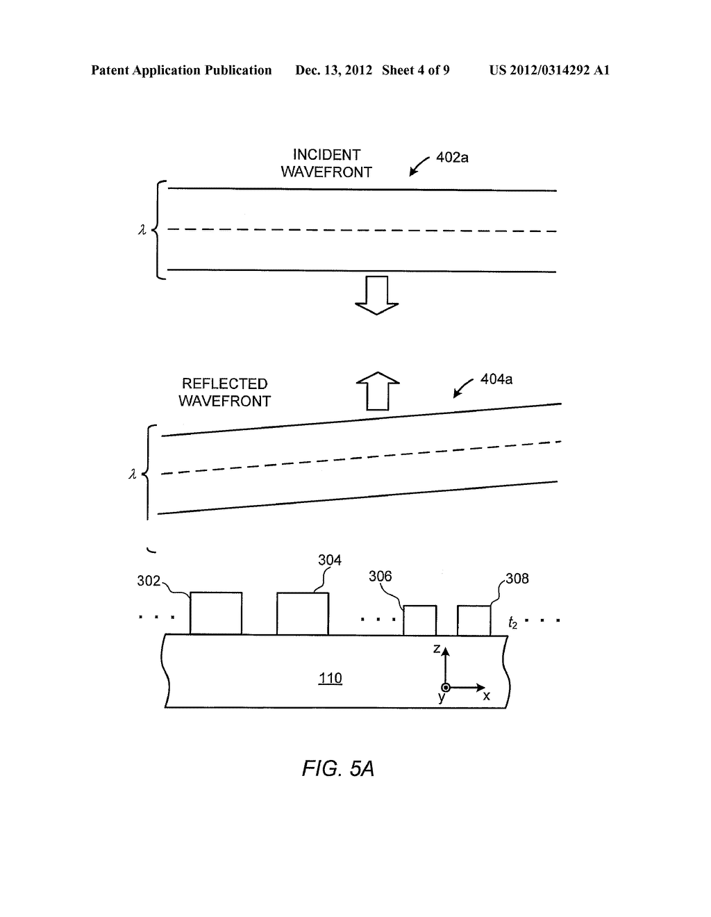 OPTICAL DEVICE FORMED OF AN ARRAY OF SUB-WAVELENGTH GRATINGS - diagram, schematic, and image 05